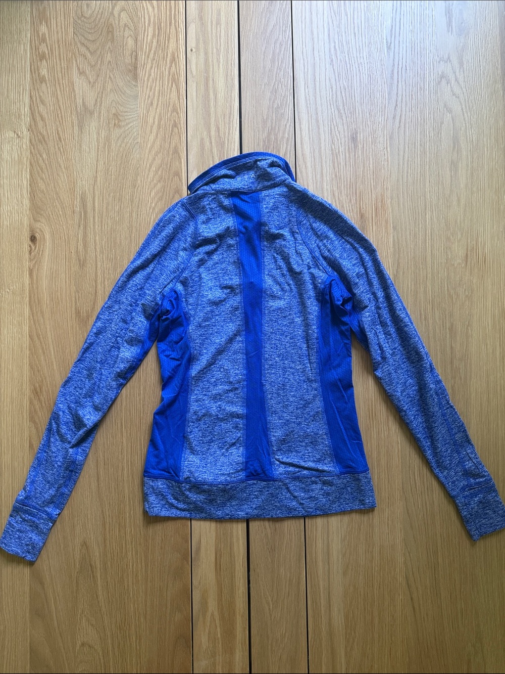 Blue Half-Zip Athletic Pullover with Black Capri Leggings - Picture 5 of 5